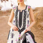 AN Embroidered Black & White Luxury Lawn Dress
