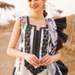 AN Embroidered Black & White Luxury Lawn Dress