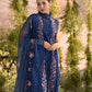 SN Embroidered Navy Blue Luxury Lawn Dress