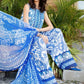 MB Embroidered Blue & white Luxury Lawn Dress