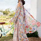 MB Embroidered peach Luxury Lawn Dress