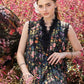 MB Embroidered Black Multi Flower Luxury Lawn Dress