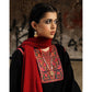 JGN Embroidered Black ChikanKari Luxury Lawn Dress