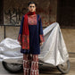 JGN Embroidered Navy Blue ChikanKari Luxury Lawn Dress