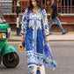 Msq Embroidered Blue & white Luxury Lawn Dress