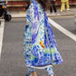 Msq Embroidered Blue & white Luxury Lawn Dress