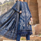 MP Embroidered Royal Blue Luxury Lawn Dress