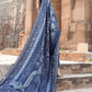 MP Embroidered Royal Blue Luxury Lawn Dress