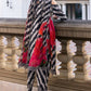 CHZ Embroidered Black & white Lining Luxury Lawn Dress