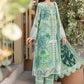 MB Embroidered Green Luxury Lawn Dress - 14A
