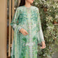 MB Embroidered Green Luxury Lawn Dress - 14A