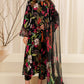 Farasha Embroidered Black Luxury Lawn Dress