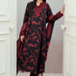 BRQ Embroidered Black & Red Luxury Lawn Dress