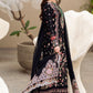 QLR Embroidered Black Luxury Lawn Dress - 025