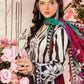 MP Embroidered Black & White Lining  Luxury Lawn Dress