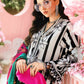 MP Embroidered Black & White Lining  Luxury Lawn Dress