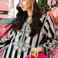 MP Embroidered Black & White Lining  Luxury Lawn Dress