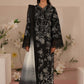AFZ Embroidered Black Luxury Lawn Dress