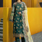 ELF Embroidered Green Luxury Lawn Dress