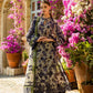 ELF Embroidered Grey & blue Luxury Lawn Dress