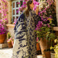 ELF Embroidered Grey & blue Luxury Lawn Dress