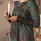 IZK Embroidered Dark Green Chikankari Luxury Lawn Dress