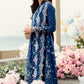 QLR Embroidered Royal Blue Luxury Lawn Dress