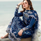 QLR Embroidered Royal Blue Luxury Lawn Dress