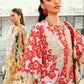 MP Embroidered Red Flower Luxury Lawn Dress