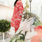 MP Embroidered Red Flower Luxury Lawn Dress