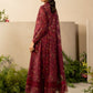 IZK Embroidered Maroon Luxury Lawn Chikankari Dress
