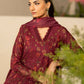 IZK Embroidered Maroon Luxury Lawn Chikankari Dress