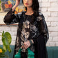 MB Embroidered Black Luxury Lawn Dress -EF25