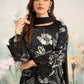 MB Embroidered Black Luxury Lawn Dress -EF25