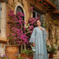 NSA Embroidered Ferozi Luxury Lawn Chikankari Dress
