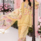MP Embroidered Yellow Luxury Lawn Dress - 03A