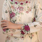 IZK Embroidered Off White Luxury Lawn Dress