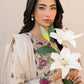 IZK Embroidered Off White Luxury Lawn Dress