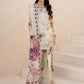 IZK Embroidered Off White Luxury Lawn Dress