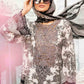 MB Embroidered Black & White Luxury lawn Dress