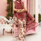 MB Embroidered Maroon & White Luxury lawn Dress
