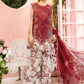 MB Embroidered Maroon & White Luxury lawn Dress