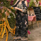 AN Embroidered Navy Blue Luxury Lawn Dress GKL-02
