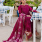 Parishay Embroidered Maroon Luxury Lawn Chikankari Dress