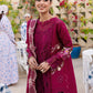 Parishay Embroidered Maroon Luxury Lawn Chikankari Dress