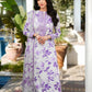 ANL Embroidered Purple Luxury Lawn Dress