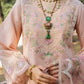 Sardinia Embroidered Tea Pink Floral Luxury Lawn Dress