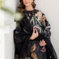 BRQ Embroidered Black Luxury Lawn Dress