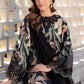 BRQ Embroidered Black Luxury Lawn Dress