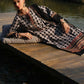 CHZ Embroidered Black & Grey Polka Luxury Lawn Dress